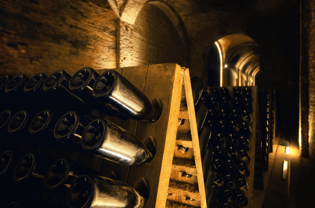 Spumante wine cellar